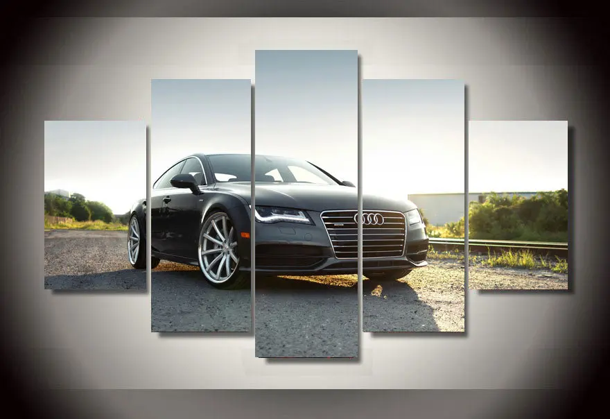 30x20 Inch Canvas Framed Picture Print Audi 5 Cylinder Engine 