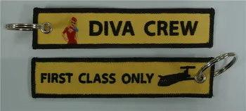 

Diva Crew First Class Only Keychain Embroidered Keychains