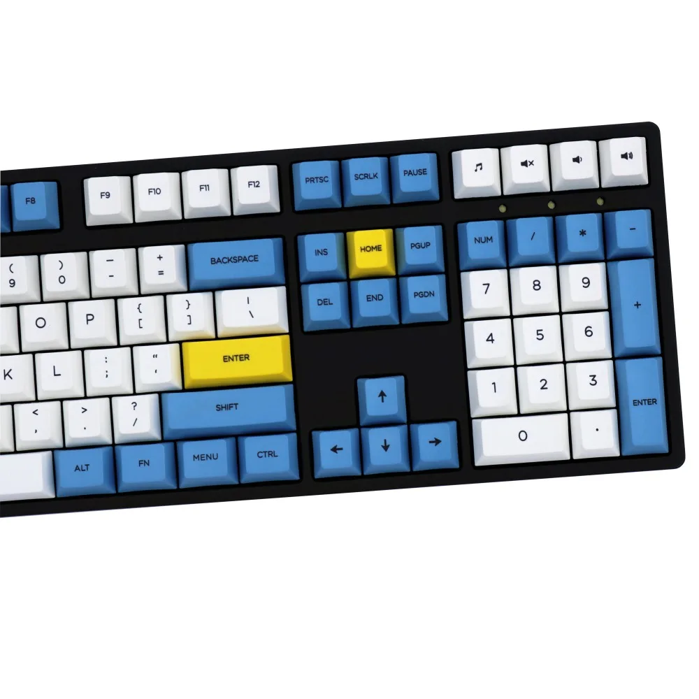 Голубое небо и белое облако keycap 108/155 клавиш PBT Вишневый профиль краситель-сублимированный MX Переключатель для механической клавиатуры keycap