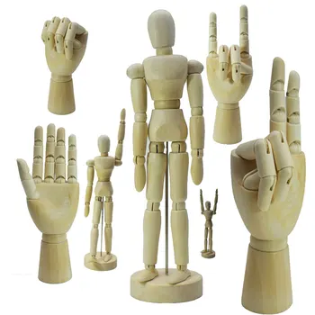 

Model Decoration Wooden Dolls Joint Hand Miniature Kawaii Craft Artist Movable Limbs Wooden Figurines Model Mannequin Art Sketch