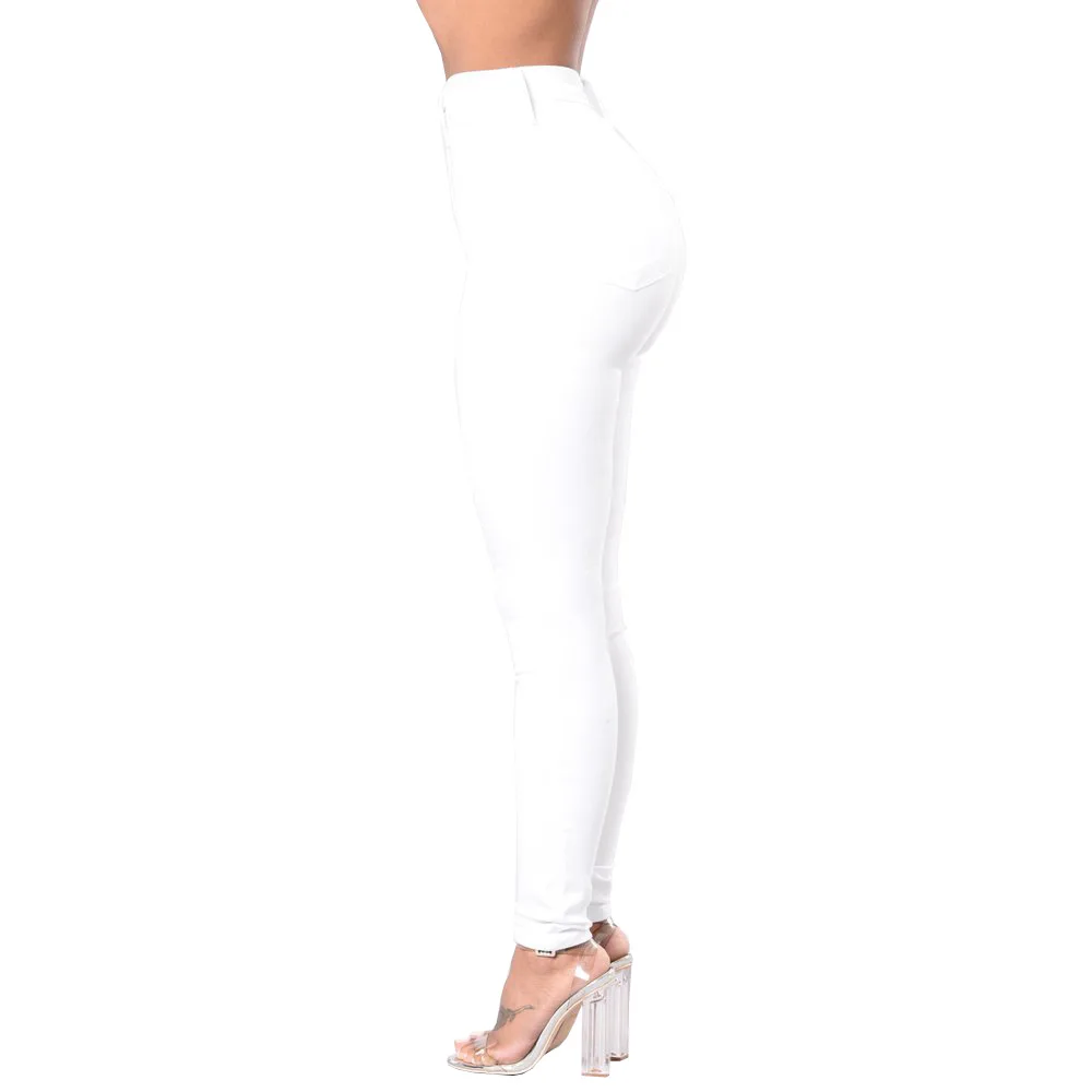 White Skinny Push Up Jeans for Women High Waist Elastic Denim Pants XXL Size Femme Trousers New Arrival 2021 Winter Sale Items madewell jeans