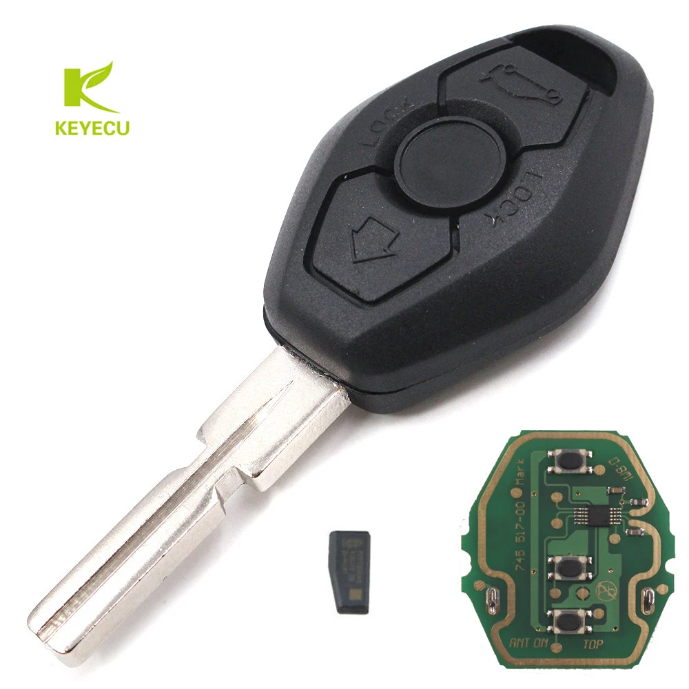 KEYECU EWS дистанционный ключ 3 кнопки 315 МГц/433 МГц ID44 HU58 для BMW 5 7 серия 325 330 318 525 530 540 E38