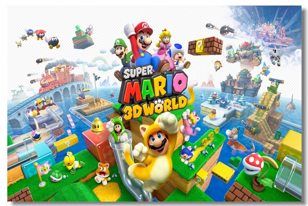 壁の装飾 スーパーマリオ3d世界のポスター ルイージのステッカー 壁画 ビデオゲーム壁紙 子供の寝室のステッカー 0465 Wall Stickers Aliexpress