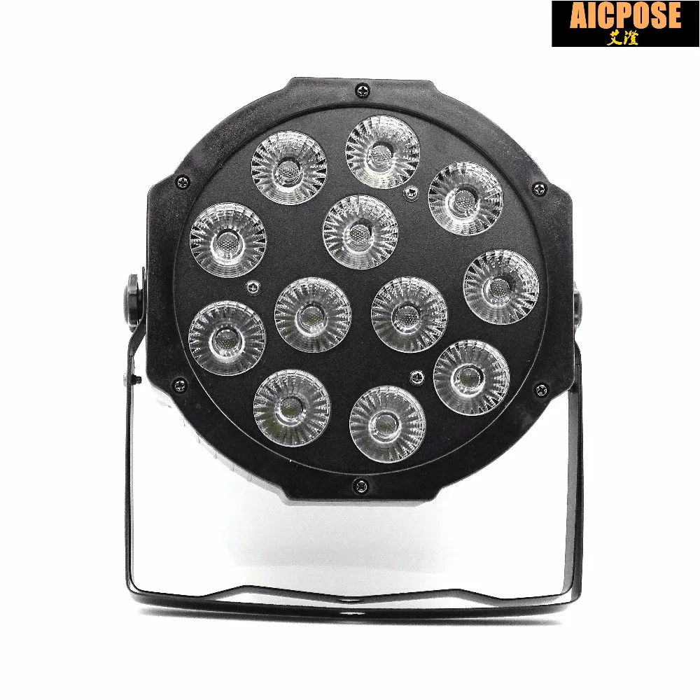 Billige 12 stücke 12w led lampe perlen 12x12W led Par lichter RGBW 4in1 flache par led dmx512 disco lichter professionelle bühne dj ausrüstung