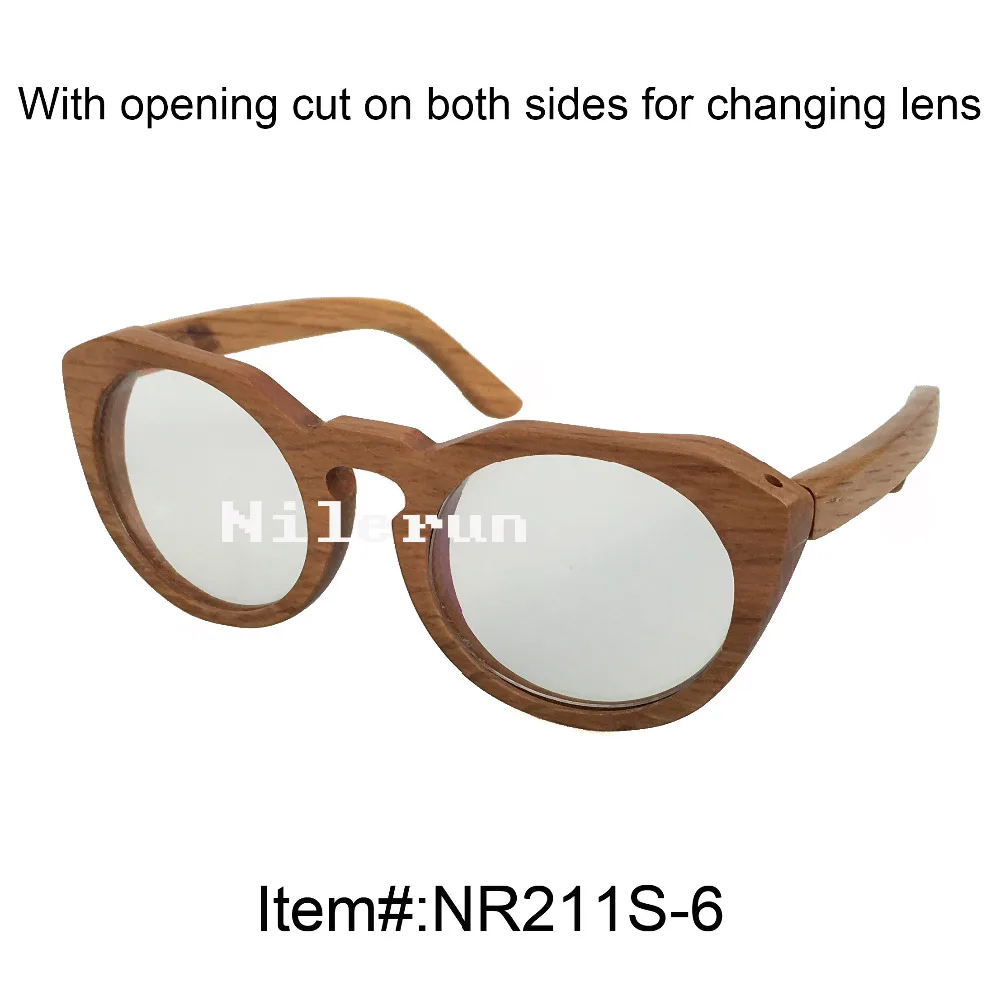 

round handmade wood frame optical glasses