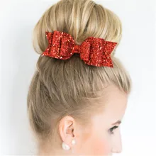 Новые аксессуары для волос многоцветный сатин блестки лента бант для волос девушки повязка на голову заколка для волос конский хвост держатель