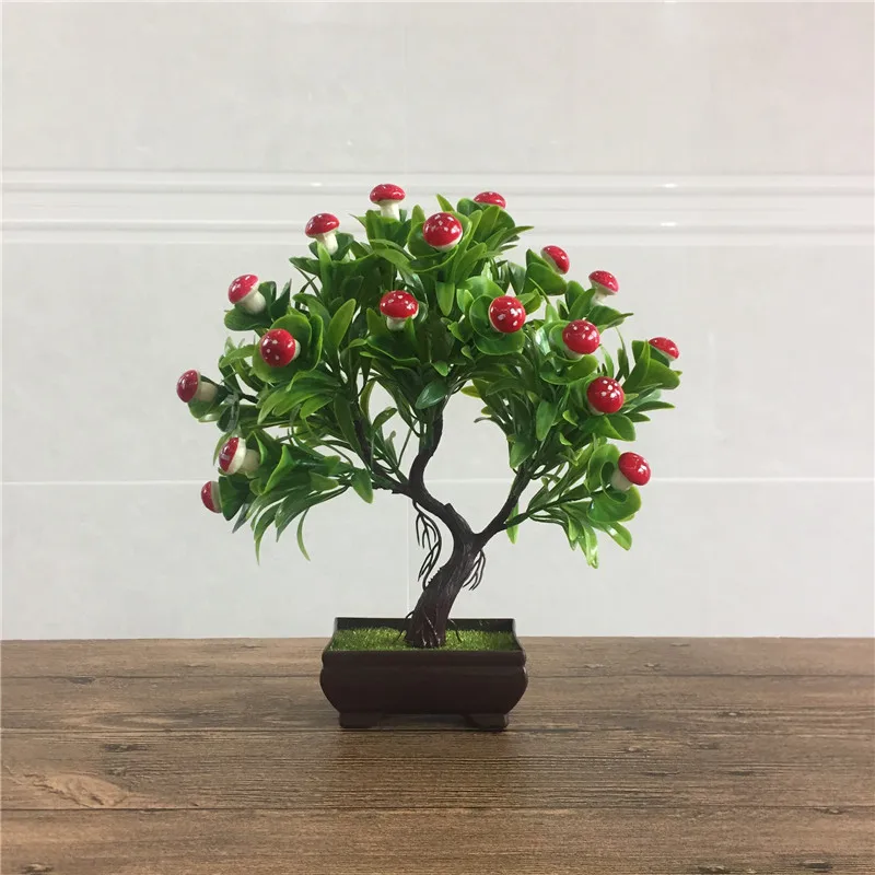 Flone Artificial Flower Plants Bonsai Foam Fruit Tree Simulation Plant Mini Potted Home Party Office Coffee Table Decoration  (8)