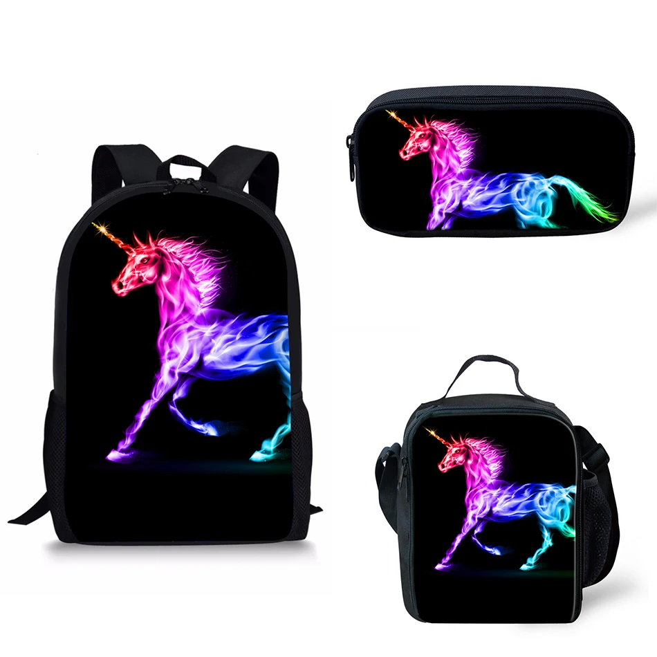 Customized Set girl unicorn school bag Kid Backpack Zipper Backpacks