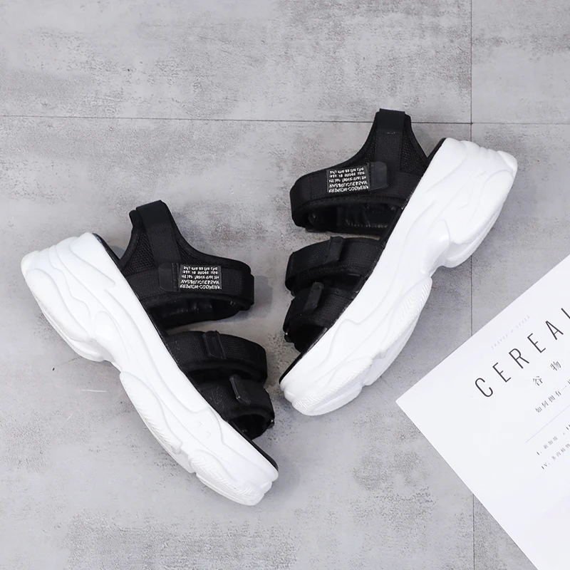 Leather Platform Chunky Sandals Women 2019 Summer Women's Shoes Fashion Buckle Thick Soled Casual Sandals Woman Beach Sandals Leather Platform Chunky Sandals Women 2019 Summer Women's Shoes Fashion Buckle Thick Soled Casual Sandals Woman Beach Sandals
