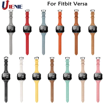 

Leather Watchband Straps for Fitbit Versa Smart Wristband Bracelet Band Colorful Sport Replacement Wrist Straps for Fitbit Versa