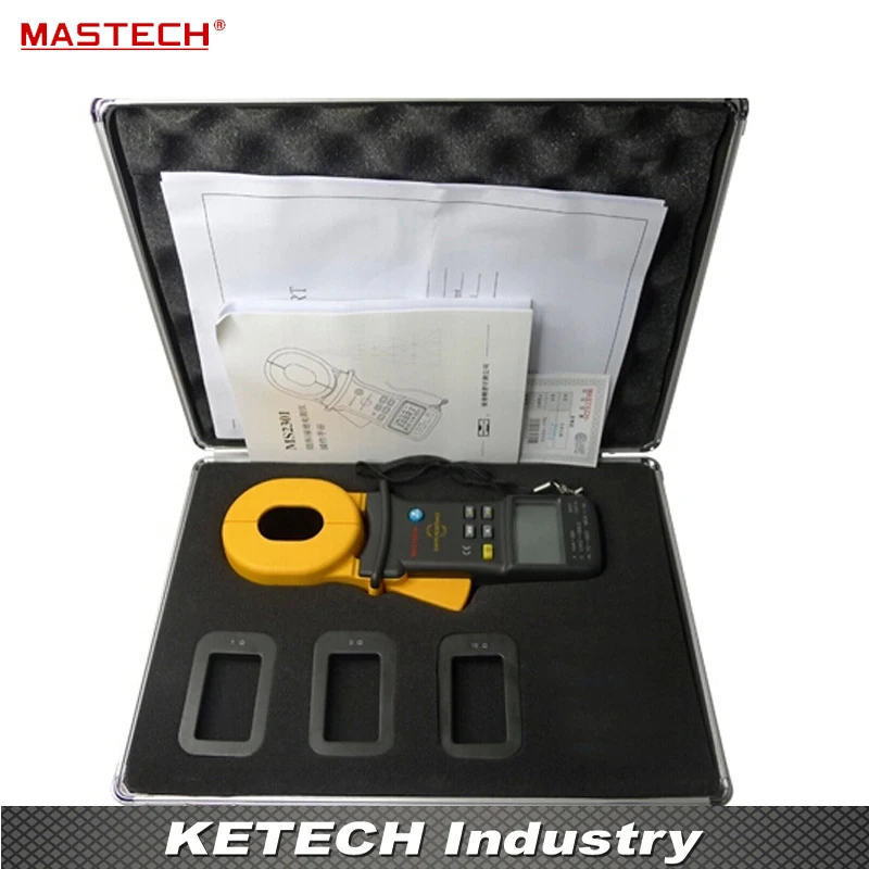 

0.01Ohm High Accuracy Low Resistance Clamp Earth Resistance Tester Megger MASTECH MS2301