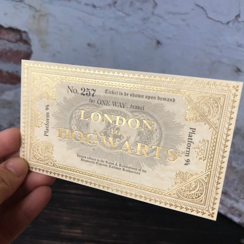 

5/10 PCS Wizarding World of Harri Potter Hogwarts London Express Replica Train Ticket Stamping Kids Gifts Movie Fans Collection