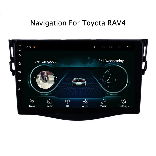 Excellent 9" 2.5D IPS Android 8.1 Car DVD GPS Player For Toyota RAV4 2007 2008 2009-2012 Car Radio Stereo Head Unit with Navigation 1