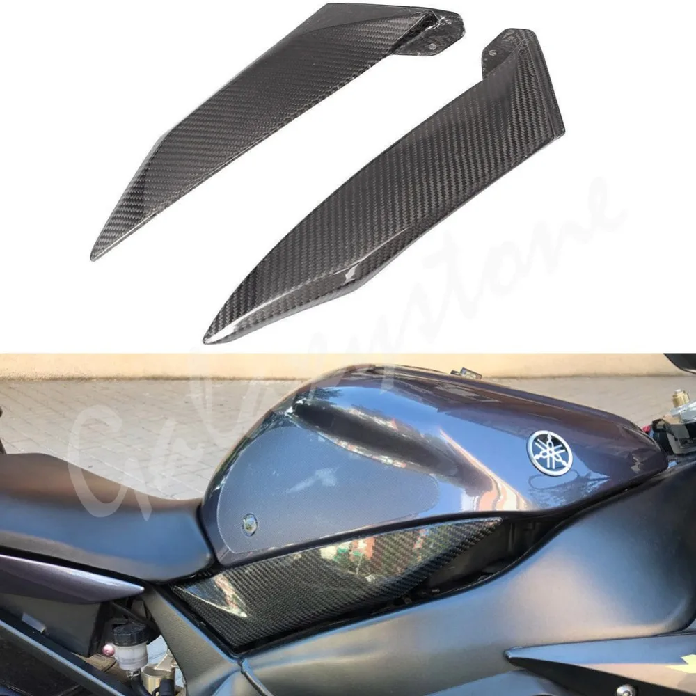 

Carbon Fiber Tank Side Covers Panel Fairing for Yamaha YZF R1 2002 2003 02 03 Motorcycle Side Lining