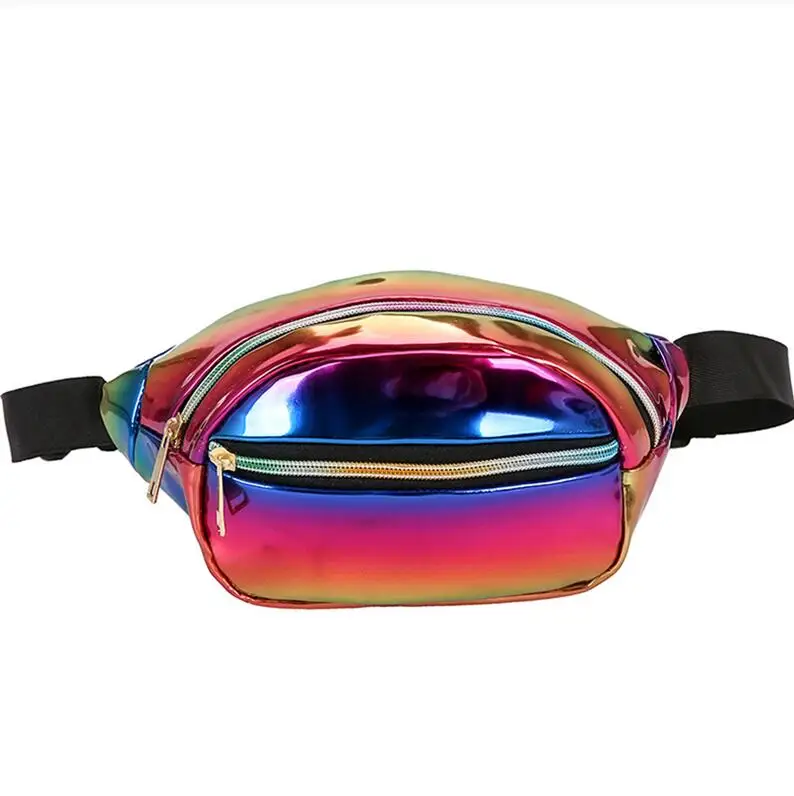 Yogodlns голографическая забавная сумка, лазерная сумка на пояс, Женская поясная сумка, голограмма, кошелек, модная нагрудная сумка - Цвет: Multicolor