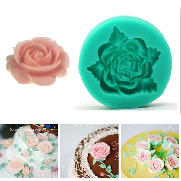 Бесплатная доставка Роза цветок помадка форма для украшения торта Sugarcraft Форма