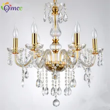 8 рожковая люстра 6 цветов хрустальная люстра Lustre de sala прозрачная/черная белая коньяк/серые люстры для помещений