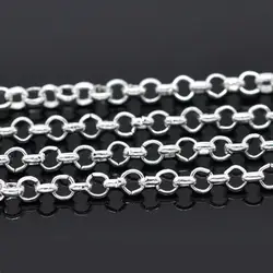 DoreenBeads сплава ссылка Кабельные цепи серебристый цвет 2,5 мм x 0,5 мм, 1 м новинка 2015
