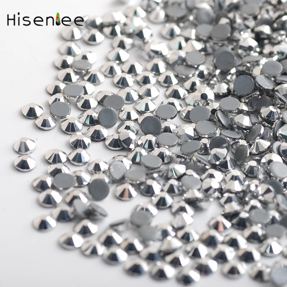 

AAAA Mine Silver Sparkling Most Popular Flat Back Rhinestone Hotfix Iron Decoration DIY Jewelry Costume Nail Art 3D Design Hot