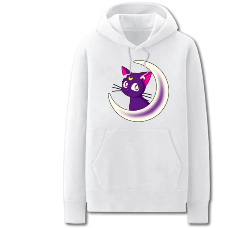 Толстовка унисекс с героями аниме Sailor Moon Lovely Black Cat Luna Pretty Warrior пуловер Свитшот |