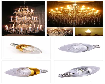 

3W Led Candle Bulb E14 220V Save Energy spotlight Warm/cool white chandlier crystal Lamp Ampoule Decoration Home Light# 46576
