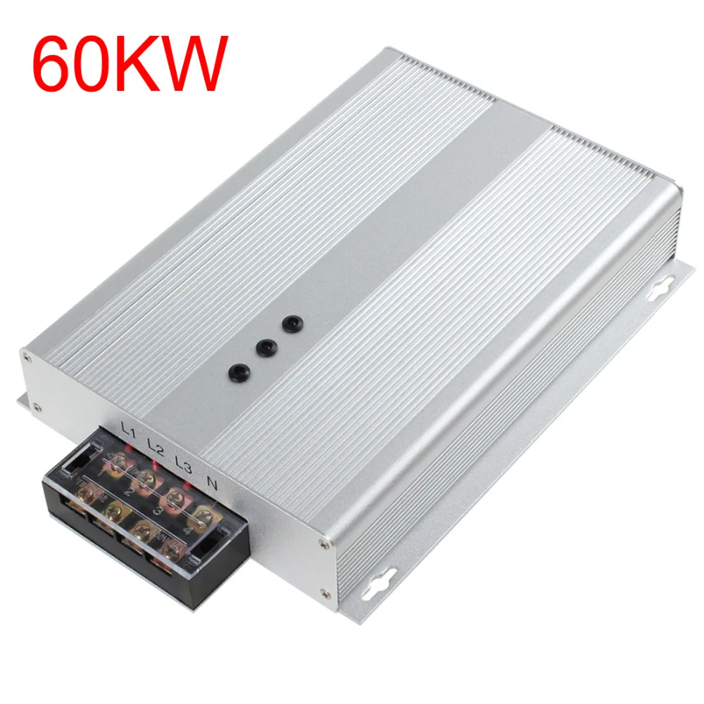 

Silver 60KW AC 90-400V Industrial Electricity Saving Box Intelligent Power Energy Saver Box Device with Three Phase