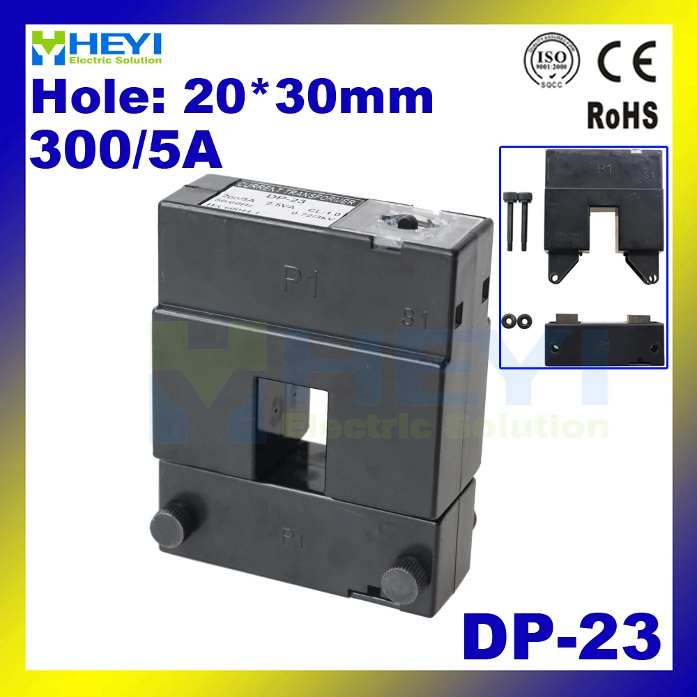 

Class 0.5 high accuracy open type current transformer DP-23 300/5A split core cts with 20*30mm inner hole busbar type CT