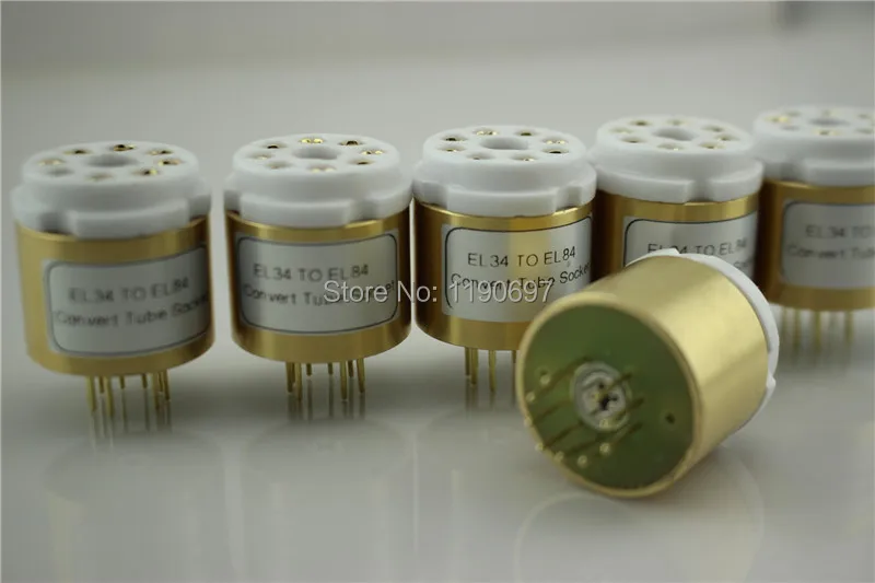 1 шт. 6V6 EL34(сверху) до EL84 6P14(снизу) трубка 8 контактов до 9 контактов DIY звуковая вакуумная трубка адаптер розетка конвертер