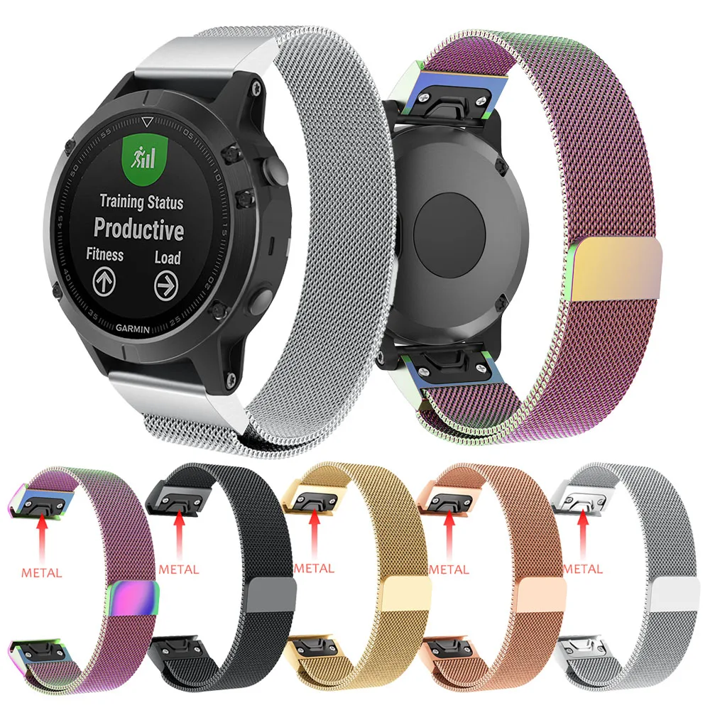  26 22 20 mm Quick Release Easy Fit Milanese Watch Wrist band Strap for Garmin Fenix 5X 5 5s 3 3HR S - 33008984298