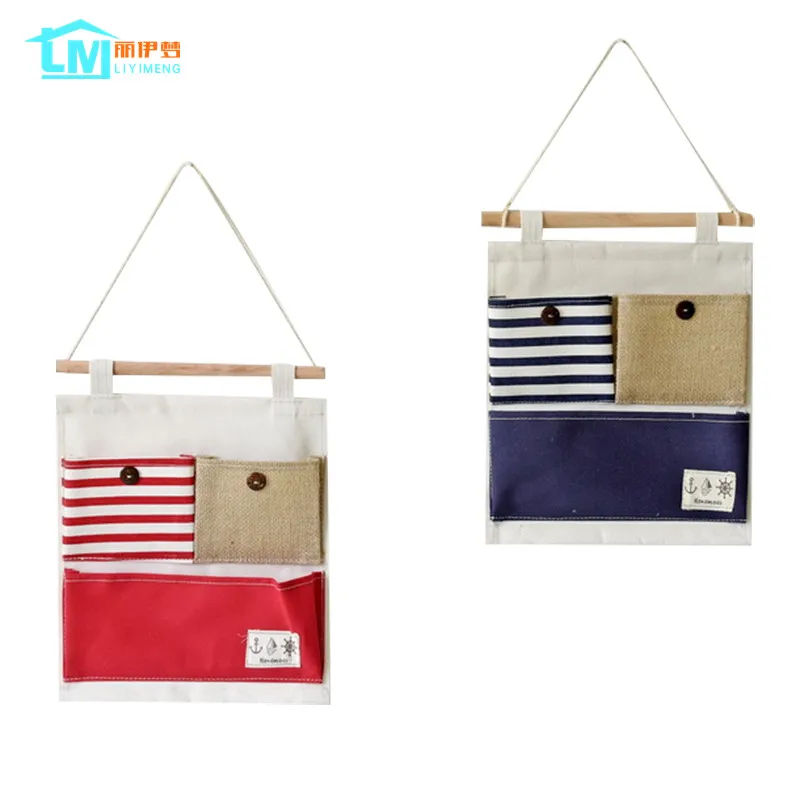 

LIYIMENG Organization Collection Bag Multi-layer Behind Door Wall Hanging Storage Bag Pockets Organizers For Pen Makeup Tools