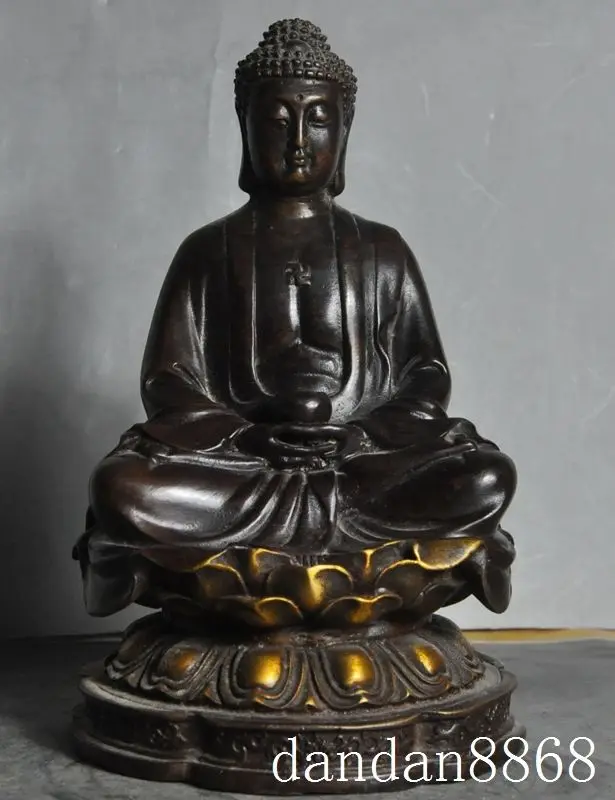 

christmas tibet buddhism bronze gilt Sakyamuni Shakyamuni Tathagata Medicine Buddha statue halloween