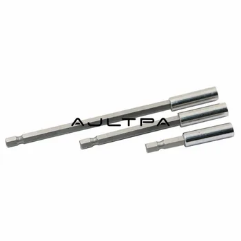 Best 50Sets 3pcs/set 60/100/150mm Hex Rod Shank Long Handle Screwdriver Tip Holder Magnetic Extension Bit Extensions Hand Tool Socket