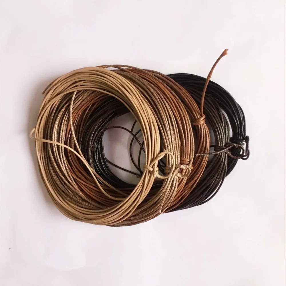 2x 11Yd оптовая продажа Вощеная кожа ожерелье/браслет Шнуры Веревки DIY 1 5 мм