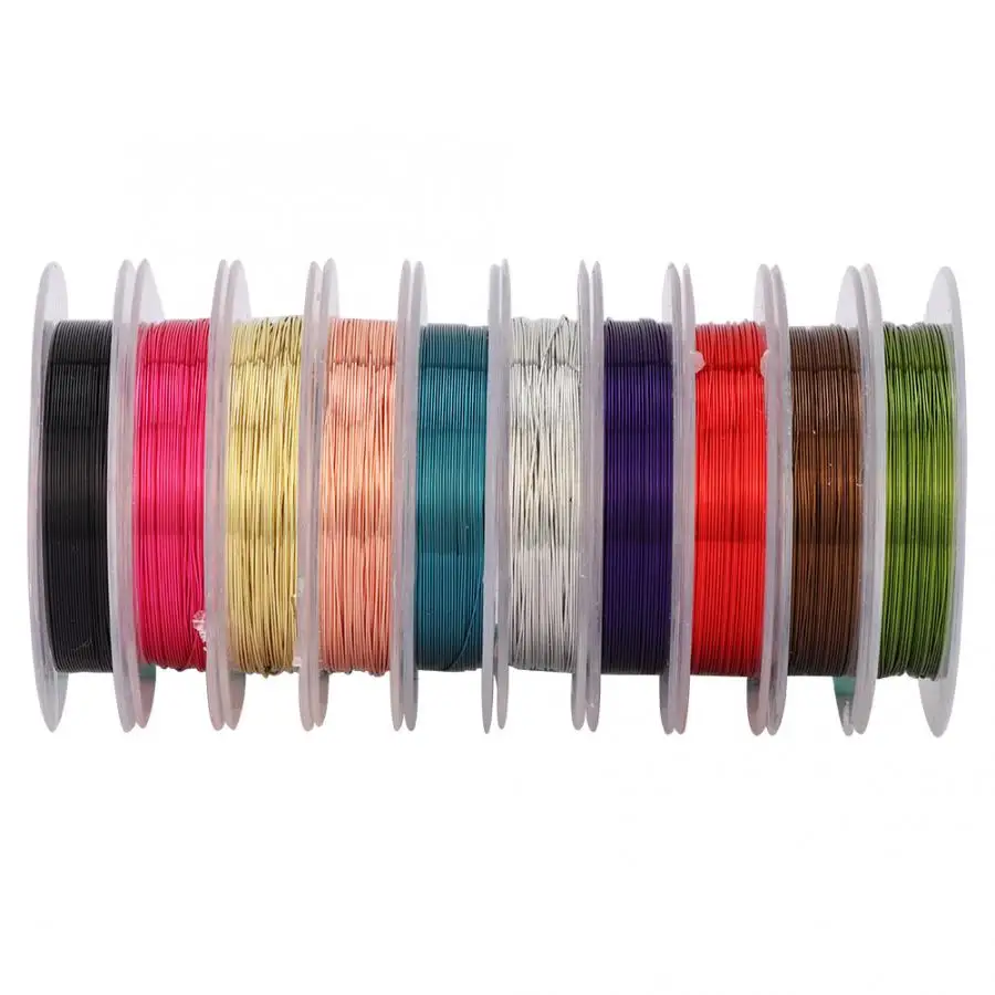 

10 m Per Roll 0.3 Copper Wire Setting Line 10 Color Roll for Craft Beading Jewelry Making Electrical Wires