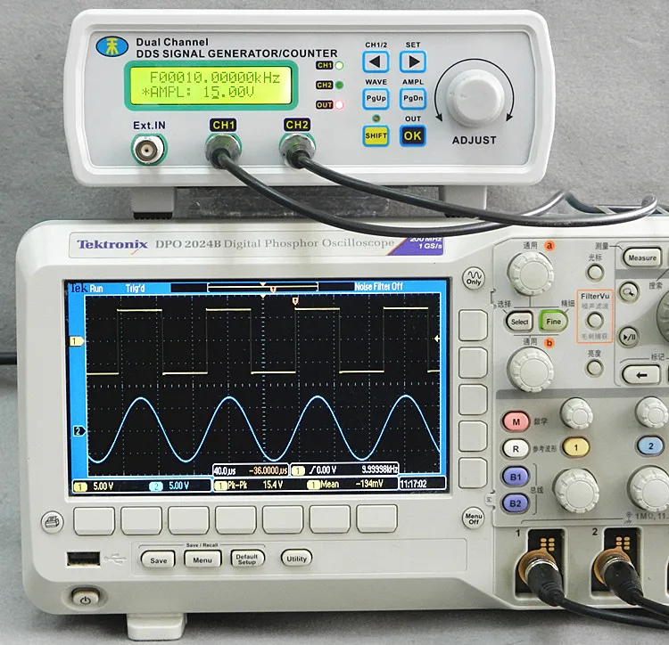 MHS-5200A Высокоточный цифровой DDS двухканальный источник сигнала Генератор произвольной формы частотомер 200MSa/s 6 МГц