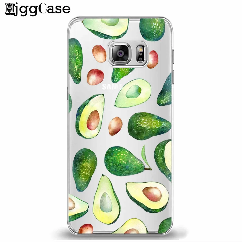 Мягкий чехол для телефона авокадо Samsung Galaxy S6 S7 Edge S8 S9 plus J3 J4 J5 J6 J7 A3 A5 A6 A7 2016 2017 A8