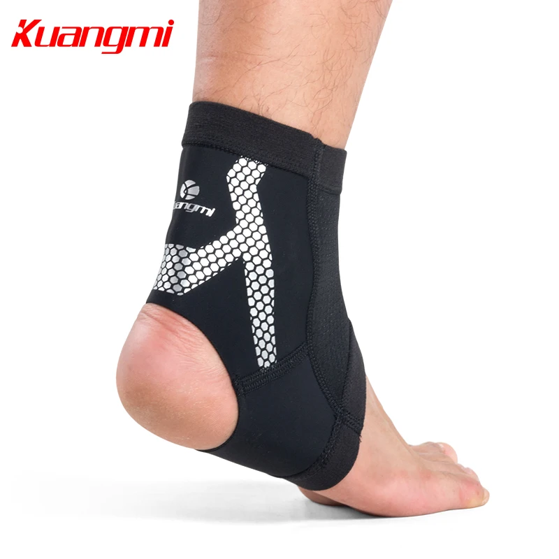 

Kuangmi 1 Piece Sports Ankle Support Comfortable Breathable Compression Ankle Sleeve Silicone non-slip stips Foot Gurards Brace
