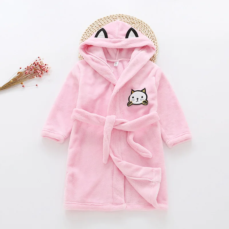 Crianças dos Desenhos Animal com Capuz Roupões de Banho Animados Robes Flanela Criança Meninos Meninas Roupões Adorável Manga Longa Bebê Menino Roupão Roupas Mod. 254898 5 High Quality Mamãe e Bebê