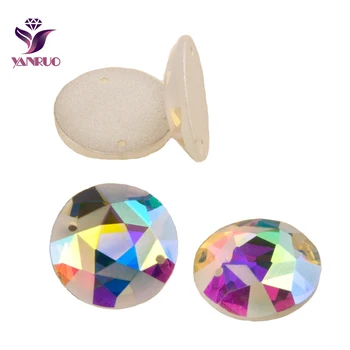 

YANRUO Star Face Glass Sew on Crystal Rhinestones Sewing for Clothing 1/2 Matte Surface