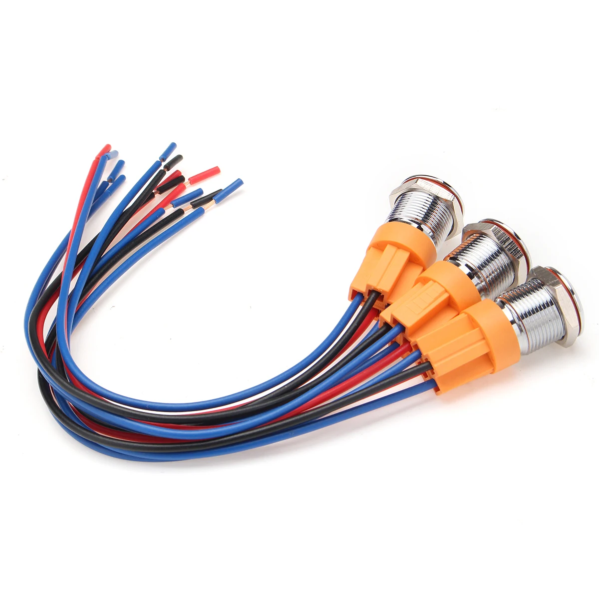 12 V-24 V 4Pin с бистабильным самоблокирующимся переключателем 12 мм металлический вкл/выкл светодиодная Кнопка рычаг управления для мотоцикла переключатель Водонепроницаемый