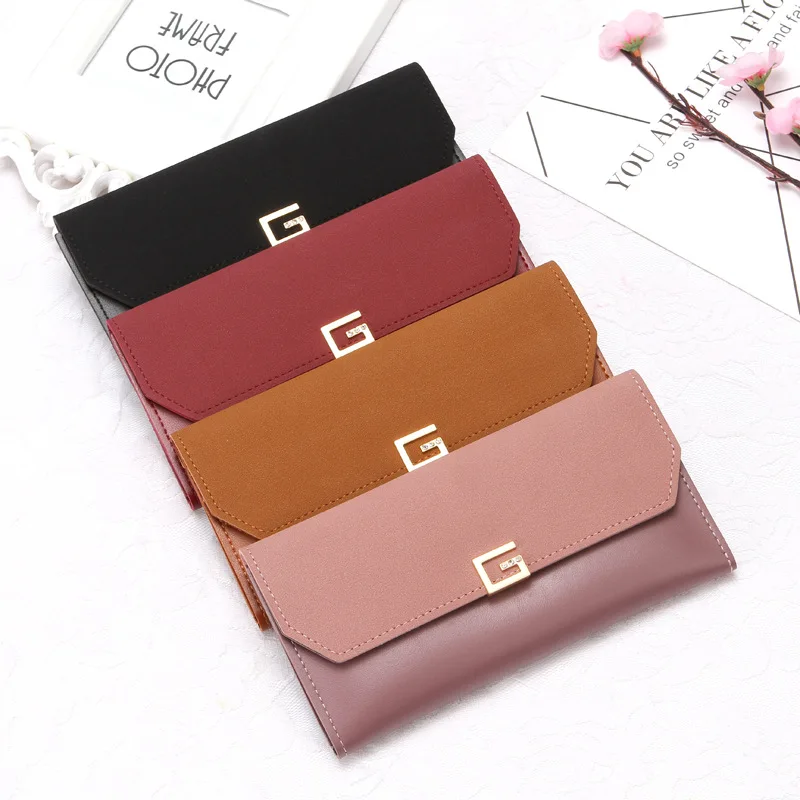

Latest Female Wallets Women Hasp Zipper Purse Woman Long Design Purse Solid Pocket Ladies Coin Card Cash Holders Clutch Carteras