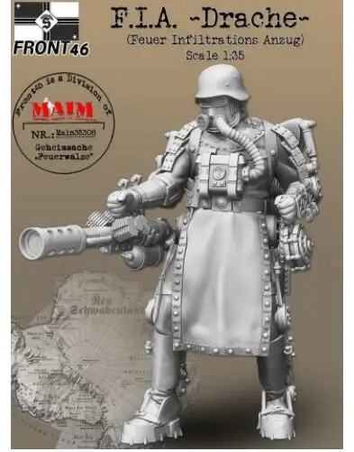 

1/35 modern man with Drache (Fire Infiltration Suit) Resin Model Miniature figure Unassembly Unpainted