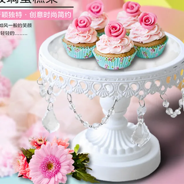 Fashion Crystal Cake Stand Plate Birthday Round Fruit Fashion Crystal Cake Stand Plate Birthday Round Fruit Wedding Pan Display Shelf Pastry