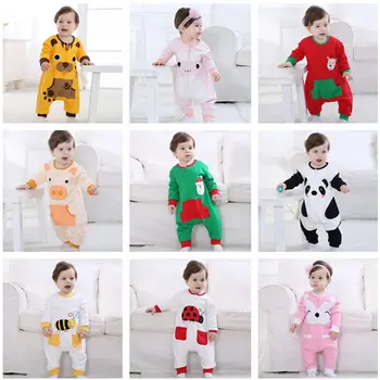 

New autumn spring newborn 3-18 months Cotton Baby Rompers,Cute Cartoon Design Rompers for girls and boys