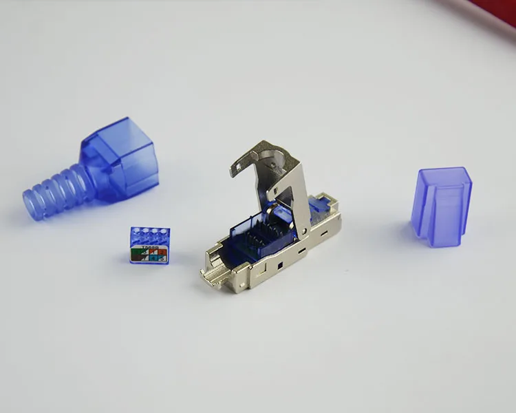 Экранированный разъем RJ45 обжимной Cat7 Разъем 10 гигабитный Ethernet сетевой кабель 8p8c