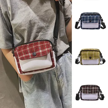 

New Plaid Print borsa tracolla donna Women Ladies Fashion Plaid Crossbody Messenger Handbag Purse Totes Shoulder Bags bolsos #C