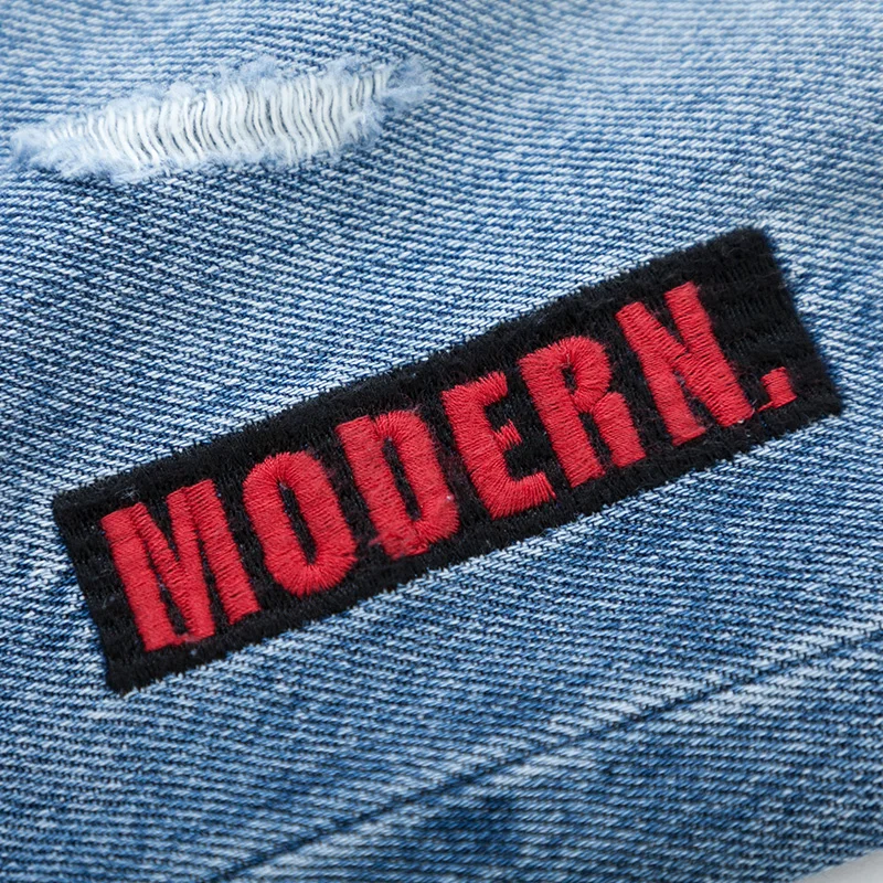 SEMIR мужские джинсовые шорты летнее платье отверстие брюки вышивка печать