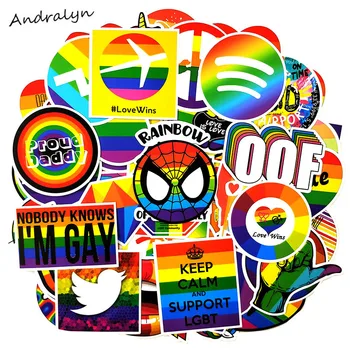 

100 Pcs/pack Tide card Rainbow Graffiti Series Stickers For Luggage Motorcycle Laptop Skateboard Adesivos Phone diary Stickers