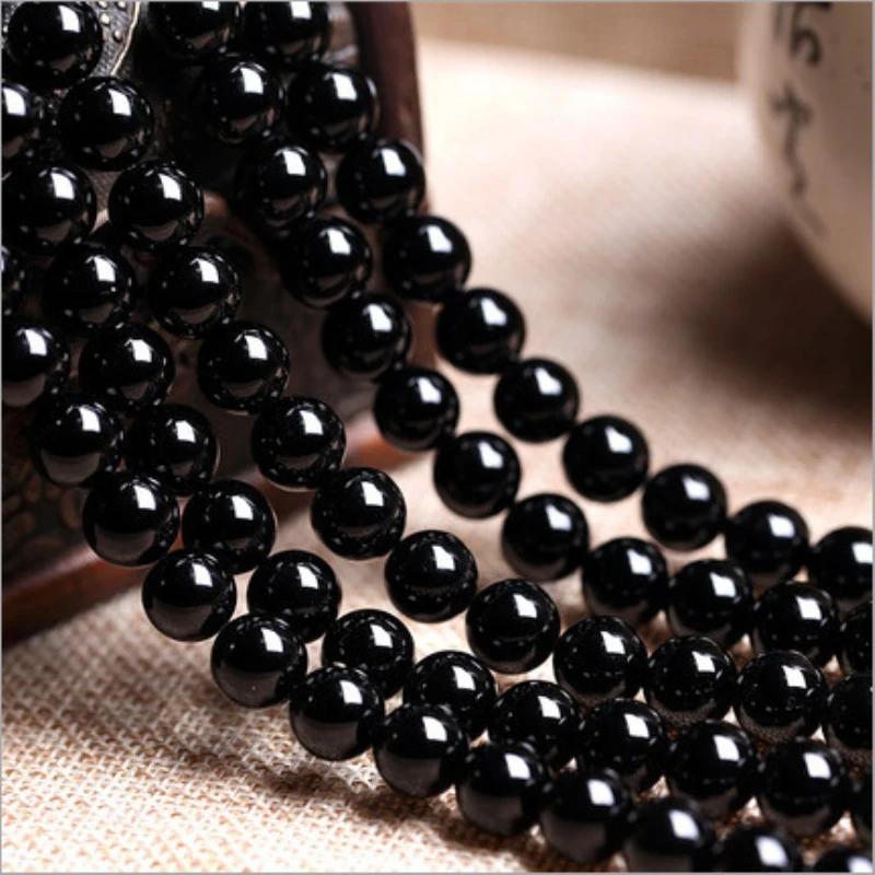 Hot-15-5-Strand-3-4-6-8-10-12-14-16-18mm-Natural-Black-Onyx