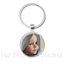 Custom Keychain Grandpa Parents Photo-Gift Baby Personalized Family Children Dad Mum